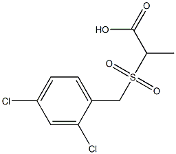 2-[(2,4-dichlorobenzyl)sulfonyl]propanoic acid 化学構造式