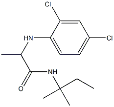 2-[(2,4-dichlorophenyl)amino]-N-(2-methylbutan-2-yl)propanamide Structure