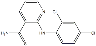 2-[(2,4-dichlorophenyl)amino]pyridine-3-carbothioamide 化学構造式