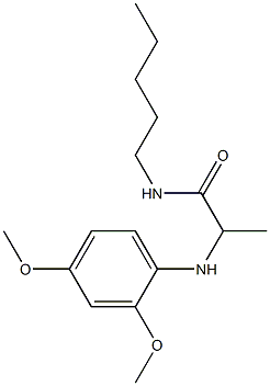 2-[(2,4-dimethoxyphenyl)amino]-N-pentylpropanamide Structure