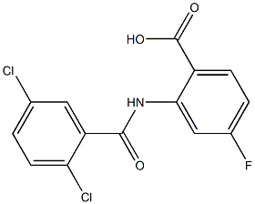 2-[(2,5-dichlorobenzene)amido]-4-fluorobenzoic acid,,结构式