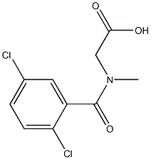 2-[(2,5-dichlorophenyl)-N-methylformamido]acetic acid 化学構造式