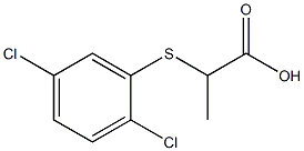 2-[(2,5-dichlorophenyl)thio]propanoic acid 化学構造式