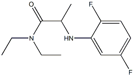 2-[(2,5-difluorophenyl)amino]-N,N-diethylpropanamide 化学構造式