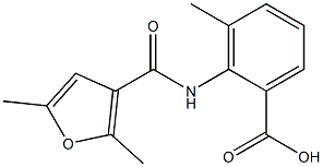 2-[(2,5-dimethyl-3-furoyl)amino]-3-methylbenzoic acid Structure