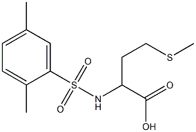 2-[(2,5-dimethylbenzene)sulfonamido]-4-(methylsulfanyl)butanoic acid Structure