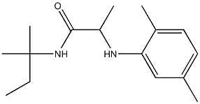 2-[(2,5-dimethylphenyl)amino]-N-(2-methylbutan-2-yl)propanamide,,结构式