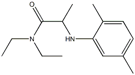 2-[(2,5-dimethylphenyl)amino]-N,N-diethylpropanamide,,结构式