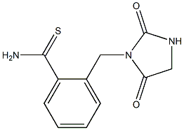 2-[(2,5-dioxoimidazolidin-1-yl)methyl]benzenecarbothioamide Struktur
