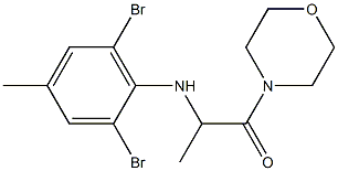 2-[(2,6-dibromo-4-methylphenyl)amino]-1-(morpholin-4-yl)propan-1-one Struktur