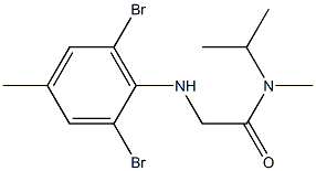 2-[(2,6-dibromo-4-methylphenyl)amino]-N-methyl-N-(propan-2-yl)acetamide 结构式