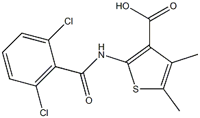 2-[(2,6-dichlorobenzene)amido]-4,5-dimethylthiophene-3-carboxylic acid Structure