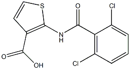 2-[(2,6-dichlorobenzene)amido]thiophene-3-carboxylic acid Struktur