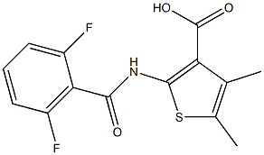 2-[(2,6-difluorobenzene)amido]-4,5-dimethylthiophene-3-carboxylic acid,,结构式