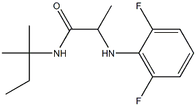 2-[(2,6-difluorophenyl)amino]-N-(2-methylbutan-2-yl)propanamide,,结构式