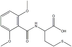 2-[(2,6-dimethoxyphenyl)formamido]-4-(methylsulfanyl)butanoic acid 结构式
