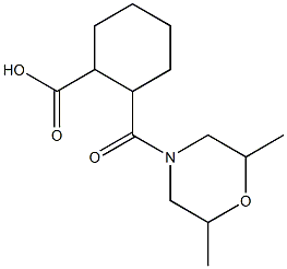 2-[(2,6-dimethylmorpholin-4-yl)carbonyl]cyclohexanecarboxylic acid 化学構造式