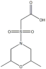 2-[(2,6-dimethylmorpholine-4-)sulfonyl]acetic acid 结构式