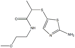 2-[(2-amino-1,3-thiazol-5-yl)sulfanyl]-N-(2-methoxyethyl)propanamide Structure