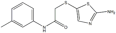 2-[(2-amino-1,3-thiazol-5-yl)thio]-N-(3-methylphenyl)acetamide,,结构式