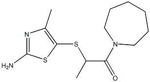2-[(2-amino-4-methyl-1,3-thiazol-5-yl)sulfanyl]-1-(azepan-1-yl)propan-1-one Struktur