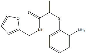 2-[(2-aminophenyl)sulfanyl]-N-(furan-2-ylmethyl)propanamide 结构式