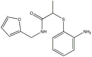 2-[(2-aminophenyl)sulfanyl]-N-(furan-2-ylmethyl)propanamide,,结构式