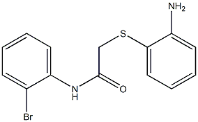 2-[(2-aminophenyl)thio]-N-(2-bromophenyl)acetamide 化学構造式