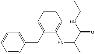 2-[(2-benzylphenyl)amino]-N-ethylpropanamide 结构式