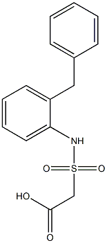 2-[(2-benzylphenyl)sulfamoyl]acetic acid 化学構造式