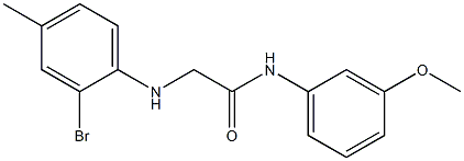 2-[(2-bromo-4-methylphenyl)amino]-N-(3-methoxyphenyl)acetamide|