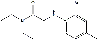 2-[(2-bromo-4-methylphenyl)amino]-N,N-diethylacetamide Structure
