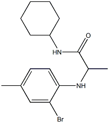 2-[(2-bromo-4-methylphenyl)amino]-N-cyclohexylpropanamide Structure