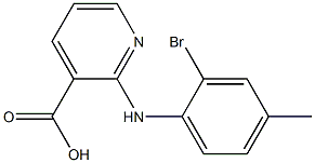 2-[(2-bromo-4-methylphenyl)amino]pyridine-3-carboxylic acid 结构式