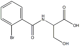 2-[(2-bromobenzoyl)amino]-3-hydroxypropanoic acid Struktur