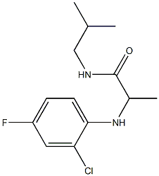 2-[(2-chloro-4-fluorophenyl)amino]-N-(2-methylpropyl)propanamide,,结构式