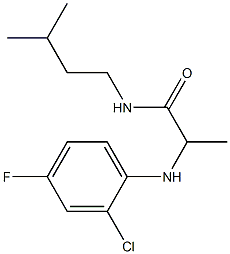 2-[(2-chloro-4-fluorophenyl)amino]-N-(3-methylbutyl)propanamide 化学構造式