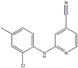 2-[(2-chloro-4-methylphenyl)amino]pyridine-4-carbonitrile,,结构式