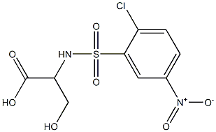 2-[(2-chloro-5-nitrobenzene)sulfonamido]-3-hydroxypropanoic acid