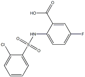 2-[(2-chlorobenzene)sulfonamido]-5-fluorobenzoic acid|