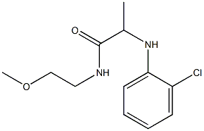 2-[(2-chlorophenyl)amino]-N-(2-methoxyethyl)propanamide,,结构式
