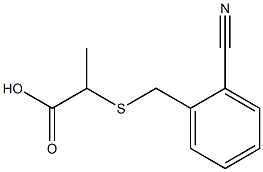2-[(2-cyanobenzyl)thio]propanoic acid,,结构式