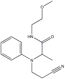 2-[(2-cyanoethyl)(phenyl)amino]-N-(2-methoxyethyl)propanamide,,结构式