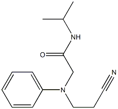 2-[(2-cyanoethyl)(phenyl)amino]-N-isopropylacetamide Struktur
