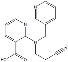  2-[(2-cyanoethyl)(pyridin-3-ylmethyl)amino]pyridine-3-carboxylic acid