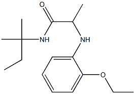 2-[(2-ethoxyphenyl)amino]-N-(2-methylbutan-2-yl)propanamide 结构式