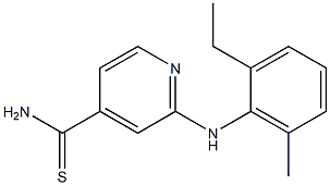 2-[(2-ethyl-6-methylphenyl)amino]pyridine-4-carbothioamide 结构式