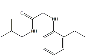 2-[(2-ethylphenyl)amino]-N-(2-methylpropyl)propanamide,,结构式