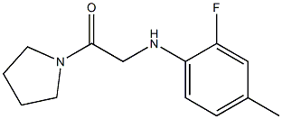 2-[(2-fluoro-4-methylphenyl)amino]-1-(pyrrolidin-1-yl)ethan-1-one Struktur