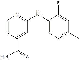 2-[(2-fluoro-4-methylphenyl)amino]pyridine-4-carbothioamide 结构式